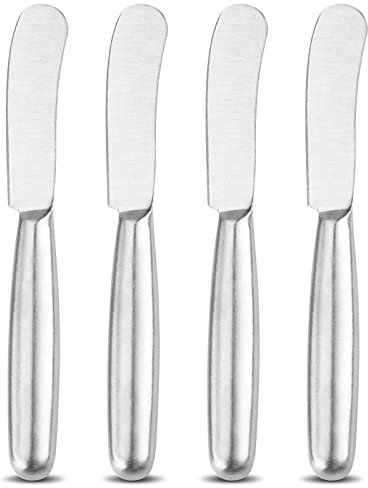 VANRA Butter Knife Set 4PCS Spreader Knife Set Stainless Steel Cheese Knives Set for Jams and Cream 8.4-inch