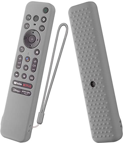 AKSHFETH Silicone Cover for 7 inch Sony RMF-TX800U RMF-TX900U Voice Remote Contorl 2022, Anti-Shock Protective Case Compatible with Sony 4K Ultra HD TV X80K X90K X95K Series Remote（Gray
