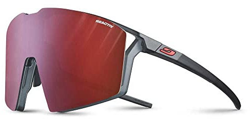 JULBO Edge Unisex Adult Sunglasses, Matte Black/Matte Neon Orange, One Size, Matte Black/Matte Neon Orange