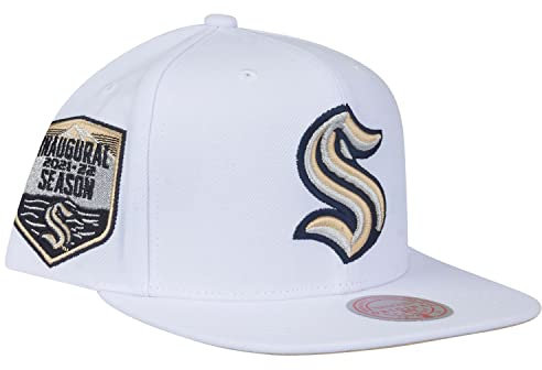 Mitchell & Ness Snapback Cap Winter White Seattle Kraken