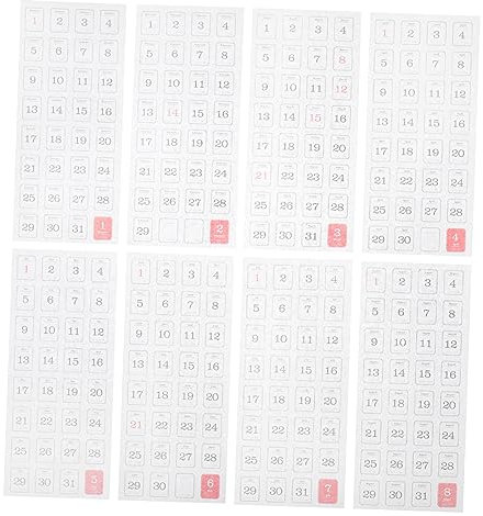 Ciieeo 2sätze Monatskalender-indexaufkleber Selbstklebend Planer-kalenderstickern Dekorativ Registerkarten für Notizbücher Hochwertige Handbuch-Aufkleber Vielseitig Einsetzbar