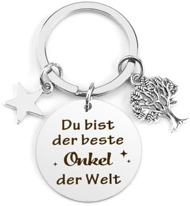 Hoosmoon Onkel Geschenk, Geschenke für Onkel, Bester Onkel Geschenke,Schlüsselanhänger Onkel Geburtstag, Onkel Geschenk Weihnachten Erntedankfest, Bester Onkel der welt Geschenke