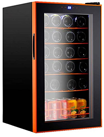 Frigo per vino, mini frigo per bevande ultra cool da installazione indipendente 5-18°C Temperatura regolabile Touch Control Frigo per bevande con display a LED Capacità di 24 bottiglie (stile rip