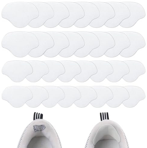 Modixun 16 Paar Fersenreparatur, Selbstklebende Flicken für Löcher, Lederschuhe Reparaturset, Absatzschoner für Sneaker und High Heels, 2 Größen, Weiß