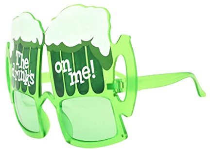 PRETYZOOM lunettes drôles lunettes de chope de bière chope à Biere des lunettes de soleil lunettes de fantaisie articles de fête de la saint patrick marrant accessoires