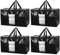 TAILI Moving Bags Extra Large Heavy Duty 4 Pack Storage Bags with Zips, Clear Window & Reinforced Handles, Black Storage Bags with Lid for Clothes,Moving,Travel,Beddings,Duvets