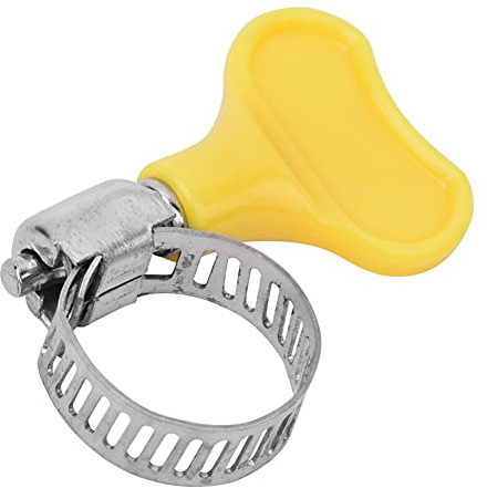 Abrazadera de Manguera de Acero Inoxidable con Mango de Plástico Clips de Tubo Engranaje Tornillo sin Fin 10 Uds (9-16 mm)