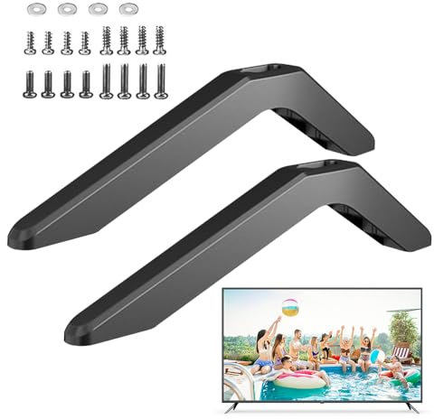 LYPPUL Universal TV Legs, Aluminium Tabletop Mount for 32''-75'' LCD TVs, Compatible with Most Brands, Maximum 75kg