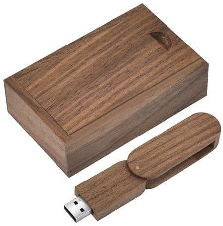 HOZYALE USB-Stick 16GB Holz USB 2.0 Flash Laufwerk Datenstick Memory Stick mit Holzbox, Speicherstick für Hochzeit, Freunde, Familie