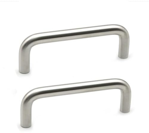 ZCXCsfp Schrankgriffe, U-förmige Türgriffe, 304, massiver Edelstahl, Küchenschrank, Schubladengriffe, Badezimmerknäufe, Türhebel, Hardware, Durchmesser 8 mm (Lochabstand 80 mm), 2 Stück