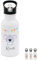 wunderwunsch® - Personalisierte Trinkflasche Kinder Edelstahl [ 500ml ] - Robuste Trinkflasche mit Namen - Wasserflasche mit Trinkhalm - Personalisierte Geschenke für Kinder (Koala Girlande)