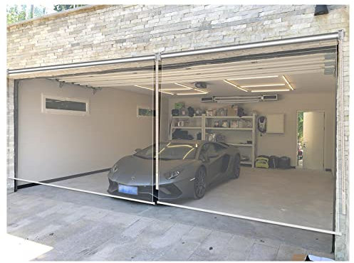 Tende a rullo in vinile trasparente per esterni, impermeabili e antivento, avvolgibili, per porta del giardino, pergola, tenda antipioggia HD, con facile apertura verso il basso e verso l'alto, 80 x