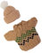 ZauberDeko Wichtel Zubehör Pullover Norweger Braun Mütze Beige Miniatur Puppenhaus Set 2-teilig