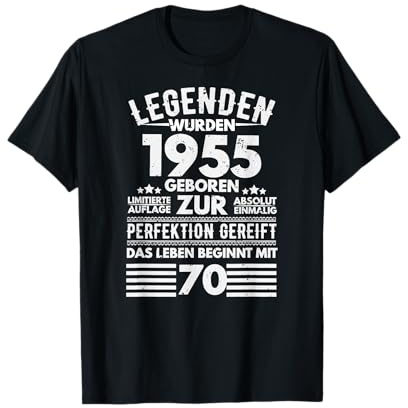 70. Geburtstag Mann 70 Jahre alt Jahrgang 1955 Lustig Deko T-Shirt