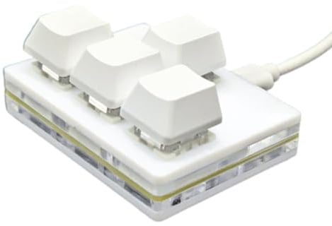 uikios USB 4-Tasten-Tastatur Einhand-Tastatur Mechanische Gaming-Tastatur Programmiertastatur für Standard-Tastatur Hot-Swap-fähige Tastatur