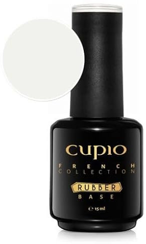 Cupio Rubber Base French Collection Milky White 15 ml – Aufbau-Base in milchigem Weiß für French & Babyboomer-Looks – Selbstnivellierend, stark haftend & elastisch – Perfekt für natürliche Nägel