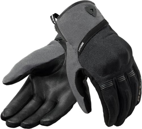 REV'IT! Revit Mosca H2O 2 wasserdichte Motorrad Handschuhe, schwarz/grau, M | Helmvisier