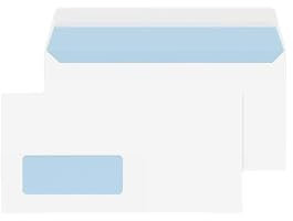 RFE Pack of 1000 - DL White Mailing Envelopes with Window Self Seal for Posting mailing Home Office, Ecommerce and Business 80gsm 110 x 220mm