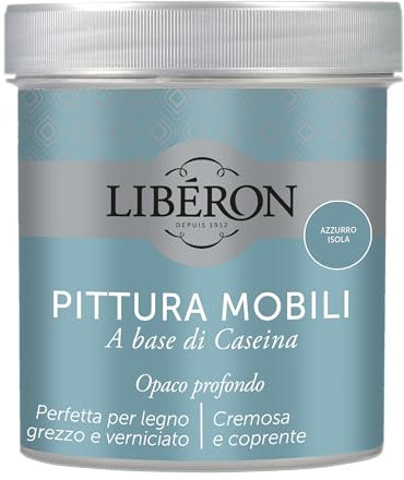 Libéron Pittura Mobili a base di Caseina Azzurro Isola 0.5 L