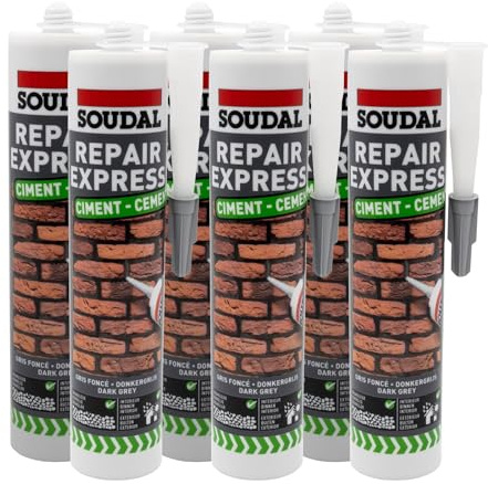 Soudal Repair Express Cement Acrylic Polymer Textured (x6) - Dark Grey