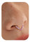 BodyBonita Opal 16G Träne Septum Piercing Schmuck - Septumring mit Scharnier aus Chirurgischem Stahl 316L Nasenring Conch Helix Piercing Schmuck Daith Ohrring, Rosa Opal, 10 mm, Gold