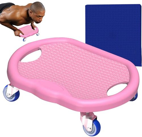 Ab Roller, leiser Bauchtrainer mit Matte, 30 x 40 cm, Full-Body Workout Equipment für Fettverbrennung & Kernstärke, ideal für Home & Gym Fitness