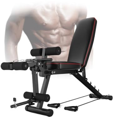 ypuxil Hantelbank Klappbar Gym Bank Für Heim- und Ganzkörpertraining – 180 kg Anti-Schwerkraft-Stabilisierung und biometrische Rollen für bahnbrechende KI-gestütztes Heimtraining