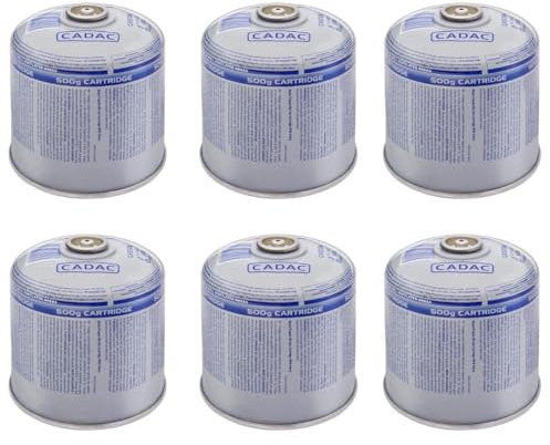 Cadac - Gaskartusche 500g - Grillzubehör - Metall - Butan - Propangas-Gemisch - Gas Versorgung - 6 Stück