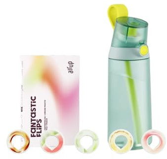 AIR UP® water bottle Click Turtle Green original starter set with pods in 5 flavors | 600ml drinking bottle with sugar-free flavoring | dishwasher-safe, BPA-free