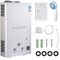 Scaldabagno a Gas Propano GPL 16L, Scaldabagno Istantaneo Senza Serbatoio da 32KW con Kit Doccia, Scaldino a Gas da Esterno o Interno Bruciatore per Caldaia per Campeggio, Camper, Casa (12L)