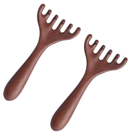 2 Stück Kopfmassage,Kopfmassagegerät,Scalp Massager,Praktisch Kopfmassage Spinne,Massage Holz,Kopfhaut Kamm,Rückenkratzer Holz,Entspannung Und Stressabbau,Geeignet Als Geschenk Für Familienmitglieder