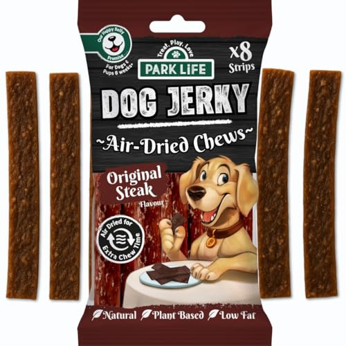PARK LiFE Dog Jerky Original Steak Flavour, Dog Treat | Puppy Training Snack, 70g
