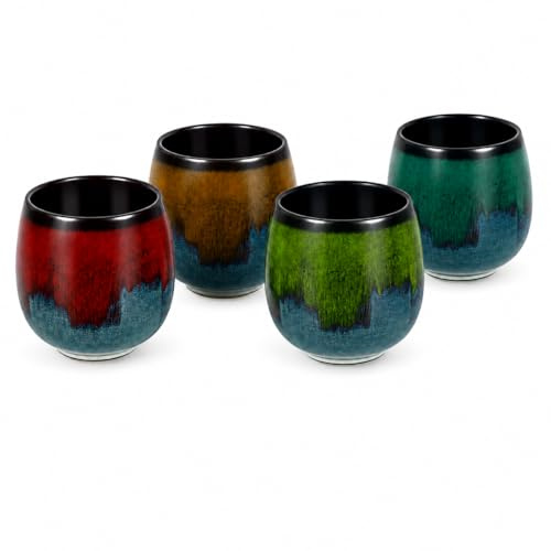 Bryzal 4 Pcs Espresso Cup Set, 80ml Ceramic Espresso Cup