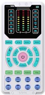 Wesafrae Kit Carte Son avec Changeur de Voix Portable, Micro-Casque, 15 Modes Vocaux et Réduction du Bruit pour Téléphone/Ordinateur
