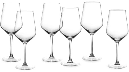 ECHTWERK Rotwein-Gläser 6er Set, Zeitlose Weingläser, Weinkelche, Robuste Gläser, spülmaschinenfest, ca. 620 ml
