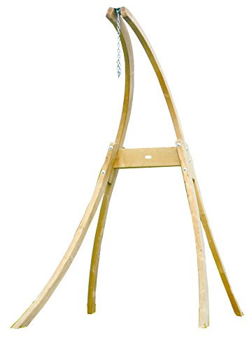 AMAZONAS - Atlas | Flexibles Hängesesselgestell für Terrasse, Garten und Strand. Wetterfest aus zertifiziertem Holz | Belastbar bis 160 kg, Maße 1,47m x 2,34m x 1,39m
