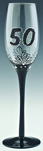 Boxer Gifts French Lace Champagne Flute, Age 50- Tallulah