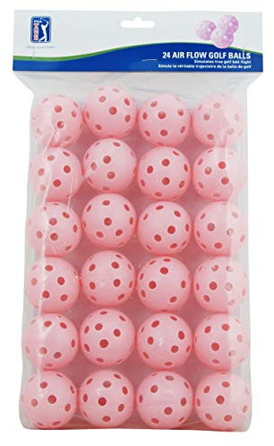 PGA Tour 24 Palline da Golf Air Flow per Allenamento, Colore Rosa