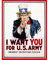 Bumblebeaver WAR Propaganda Uncle SAM I Want You Iconic USA Vintage Poster Art Print Krieg Onkel Vereinigte Staaten von Amerika Jahrgang Kunstdruck