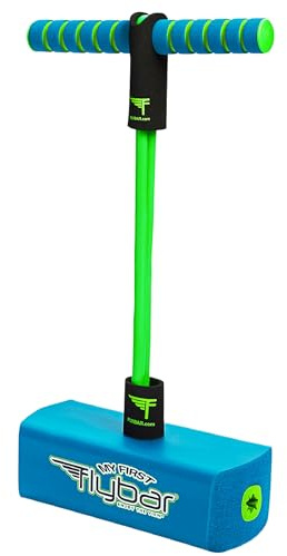 Flybar My First Foam Pogo Jumper for Kids Fun and Safe Pogo Stick, Durable Foam and Bungee Jumper for Ages 3 and up Toddler Toys, Supports up to 250lbs (Blue)