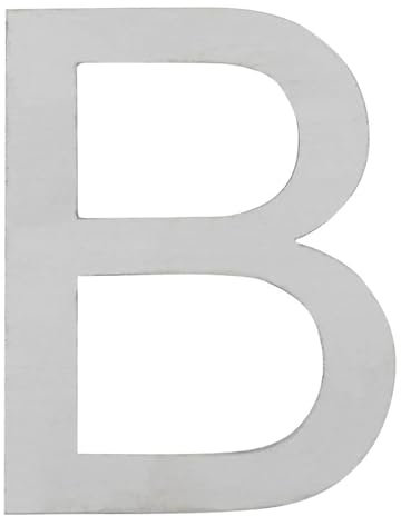 ARREGUI SEC11-T2 Numéro de maison extérieur de 12 cm hauteur | Plaque numéro de porte en acier inoxydable | Plaque boite aux lettres | Chiffre et Lettre pour maison | Numéro de rue, Porte | Lettre B