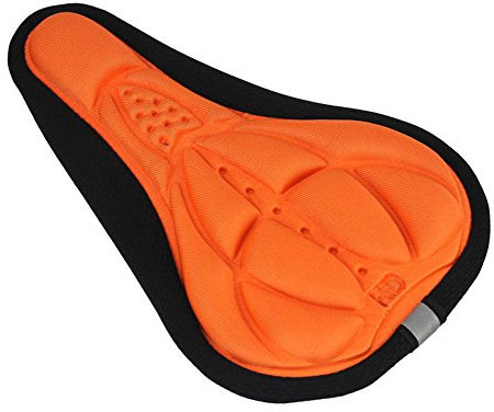 Colorful Fahrrad Satteldecke Sattelbezüge Bike Sattel Cover Sitz Matte bequem Kissen weicher Sitz Bezug für Bike (Orange)