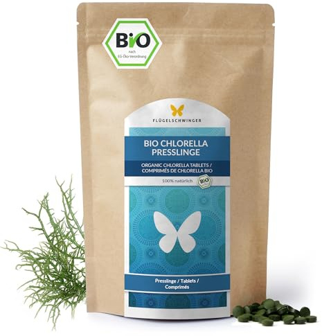 500g BIO Chlorella Presslinge, 2000 Tabletten 'a 250mg, 100% natürlich, rückstandskontrolliert, nach EU-ÖKO-Standard kultiviert und hergestellt, Rohkostqualität, ohne Zusätze (500g)