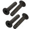 sourcing map 4 Stücke Flache Senkkopf Innensechskant Linksgewinde Bolzen DIN7991 M5x25mm