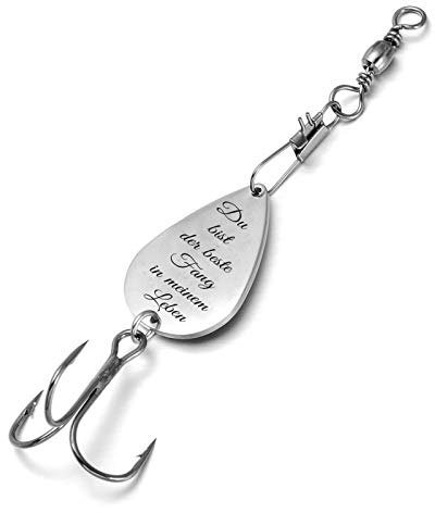 Spinner mit Gravur nach Wunsch- Angeln Hecht, Forelle, Barsch. Witz Gag Geschenk