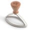 Marcato Ravioli and Cookie Cutter, Ravioli Maker, Cookie Cutters, Solid Wood and Cast Aluminum, Made in Italy, 100mm Oval Stamp