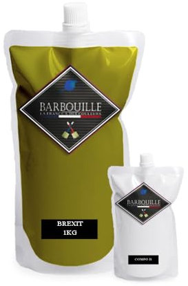 Peinture Résine Vert Kaki Brexit - Résine Epoxy Bi-Composants - Effet Mat - Peinture Mur, Plafond, Boiserie, Carrelage & Métal - Lessivable - COV A+ - Fabriquée En France - 750 ml - BARBOUILLE