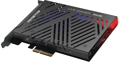 AVerMedia Live Gamer Duo. Dual HDMI 1080p PCIe Video Capture Card, Stream with 4k60 HDR and FHD 240fps Pass-Through, Work with DSLR, Xbox Series x/s, PS5, Nintendo Switch, Windows 11 (GC570D)
