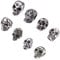 UNICRAFTALE 8 Stk 8 Styles Totenkopf Perlen 2-8 mm Loch Edelstahl Perlen Schädel Perlen Schädel Zwischenperlen Antik Silber Abstandsperlen Für Armbänder Halskette Schmuckherstellung