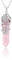 JOVIVI Rose Quartz Healing Crystal Point Pendant Necklace for Women, Silver Flower Wrapped Pink Hexagonal Energy Healing Chakra Stone Necklace Gemstone Balancing Jewellery Gifts
